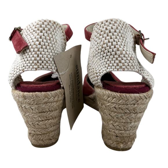 Ilse Jacobsen Wedge Espadrille Sandals Pink Suede 40 New - Picture 7 of 11